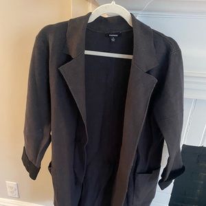 Premise Grey with Black Cardigan Blazer Size Medium
